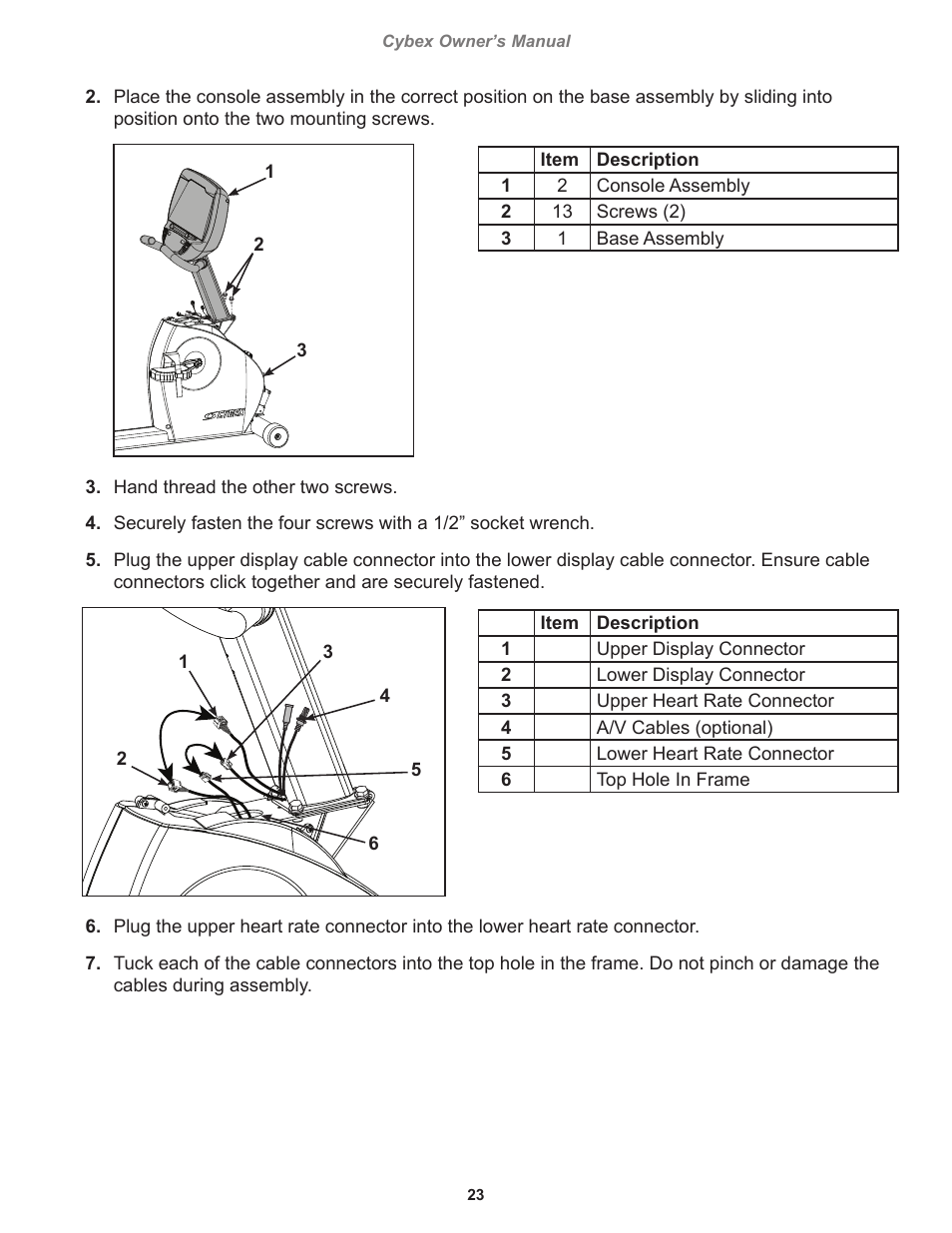 Cybex 770C Cycle Bike User Manual | Page 23 / 76