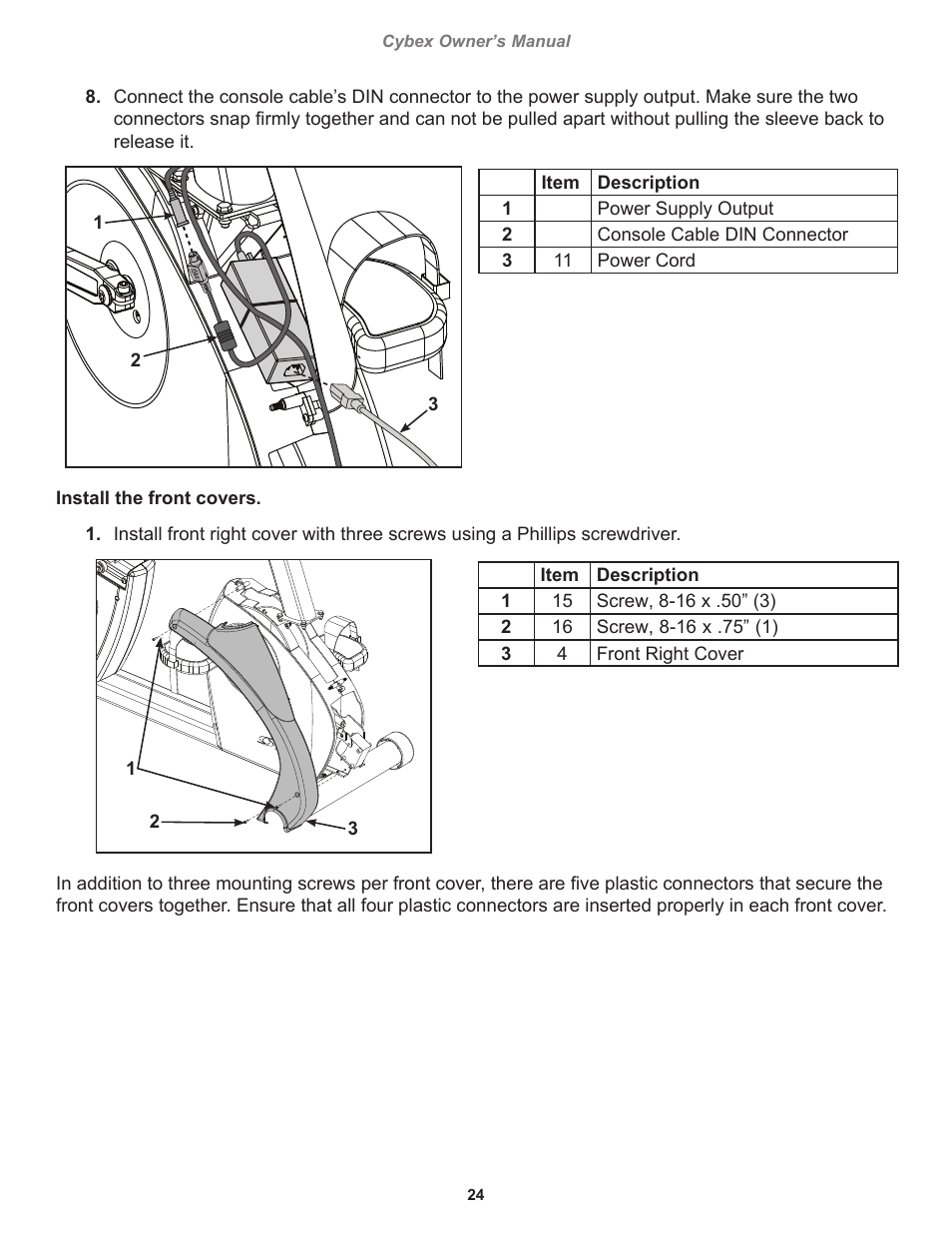 Cybex 770C Cycle Bike User Manual | Page 24 / 76