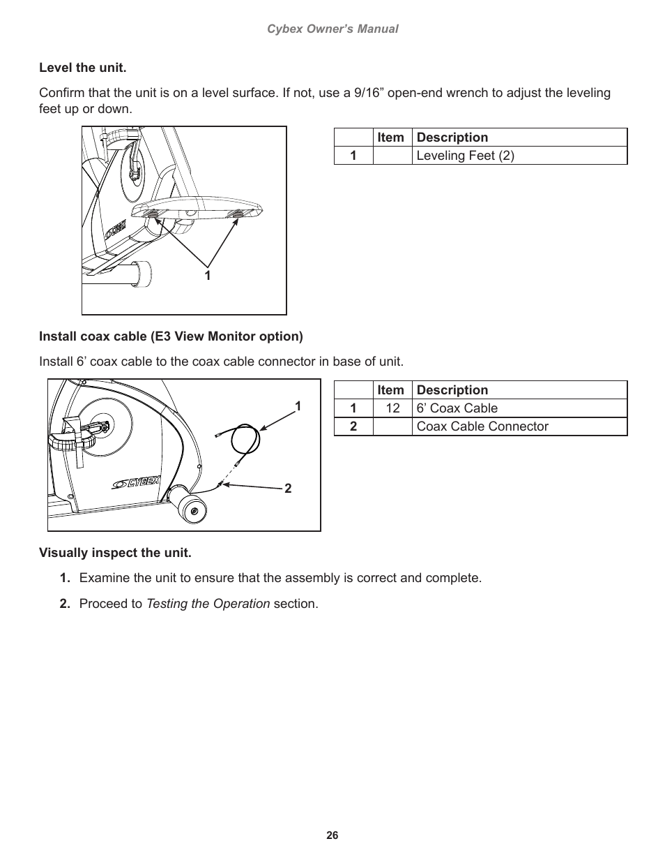 Cybex 770C Cycle Bike User Manual | Page 26 / 76