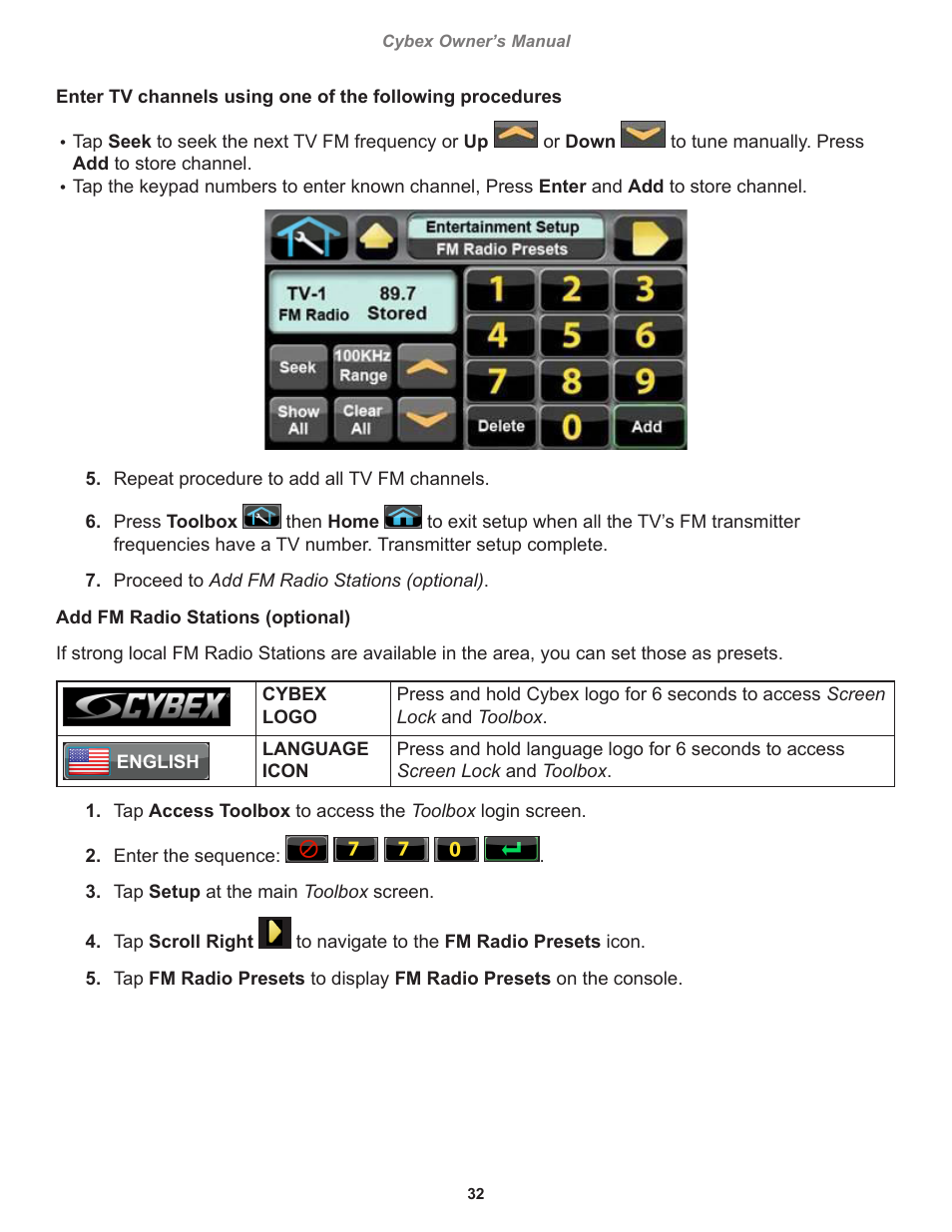 Cybex 770C Cycle Bike User Manual | Page 32 / 76