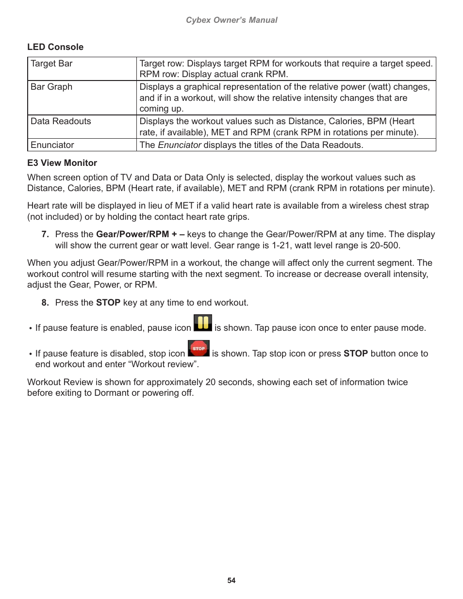 Cybex 770C Cycle Bike User Manual | Page 54 / 76