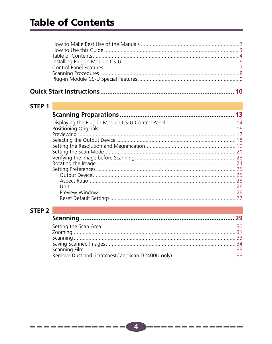 Canon 4.1 User Manual | Page 4 / 73