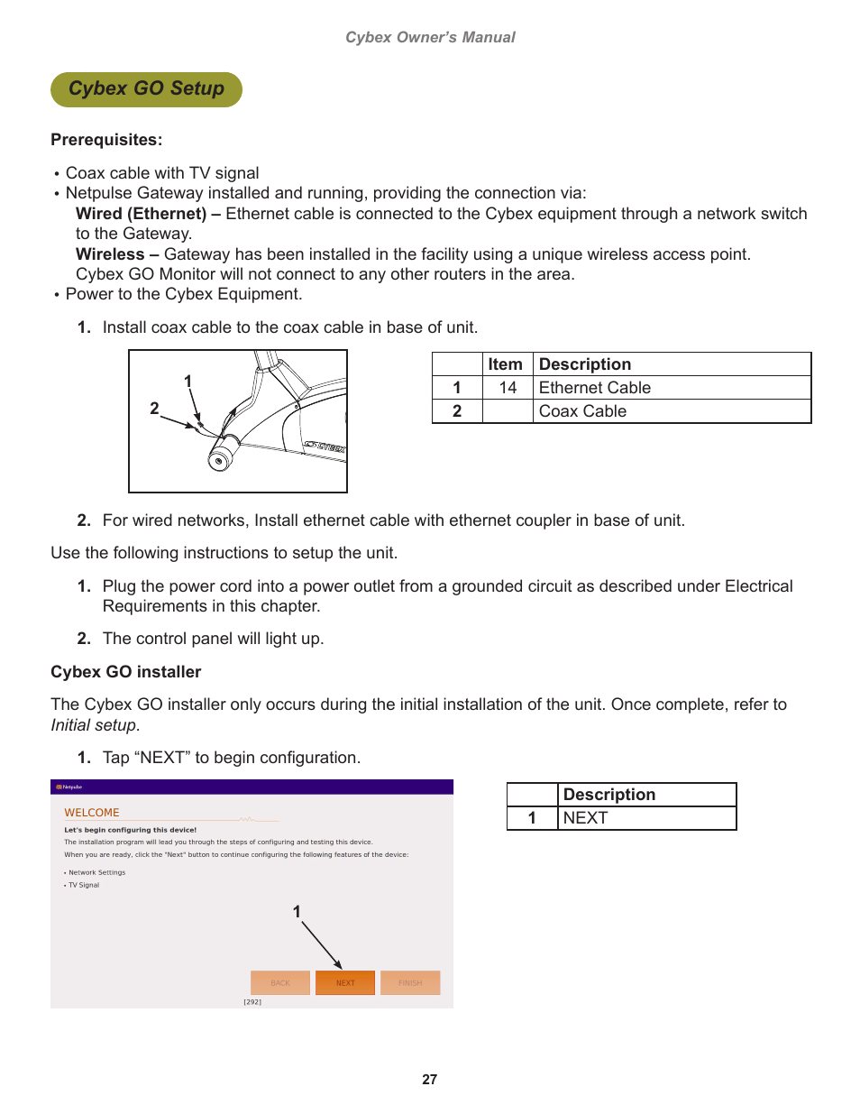 Cybex go setup | Cybex 770C Cycle Cybex GO User Manual | Page 27 / 68