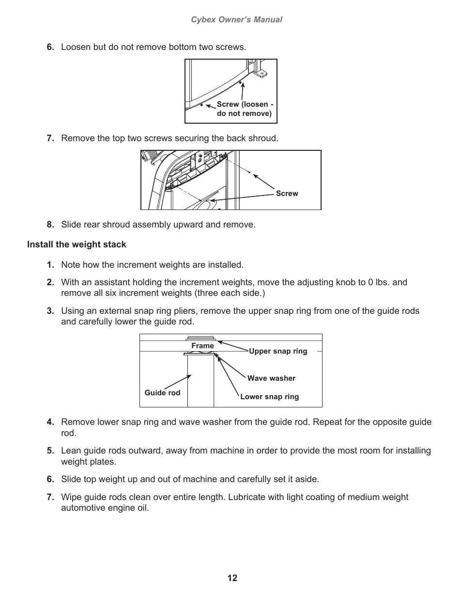 Cybex 11020 Eagle Incline Pull User Manual | Page 12 / 30