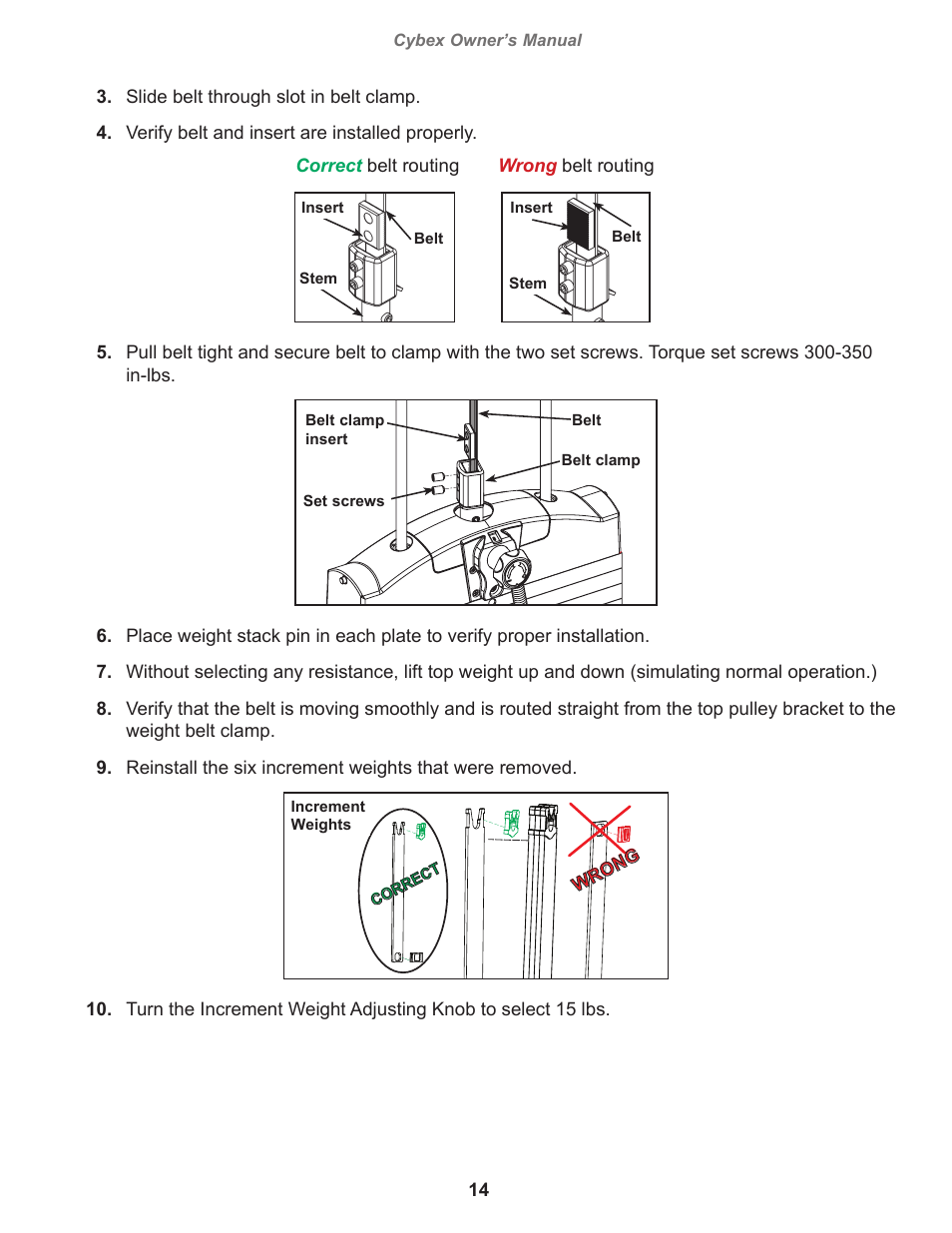 Cybex 11020 Eagle Incline Pull User Manual | Page 14 / 30