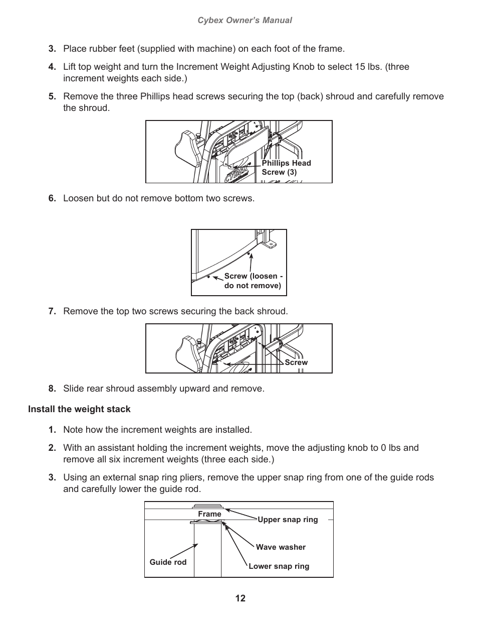 Cybex 11030 Eagle Row User Manual | Page 12 / 32