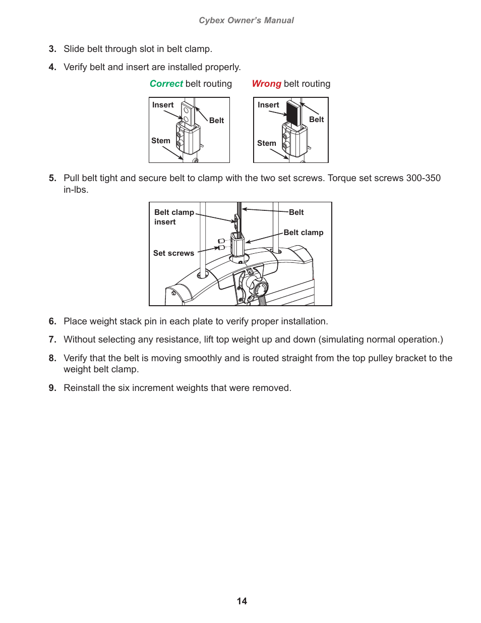 Cybex 11030 Eagle Row User Manual | Page 14 / 32