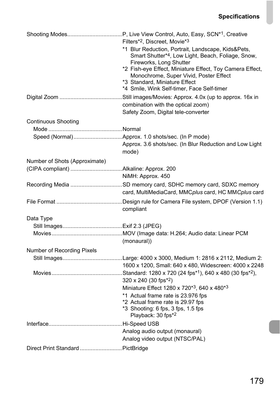 Canon A1200 User Manual | Page 179 / 184