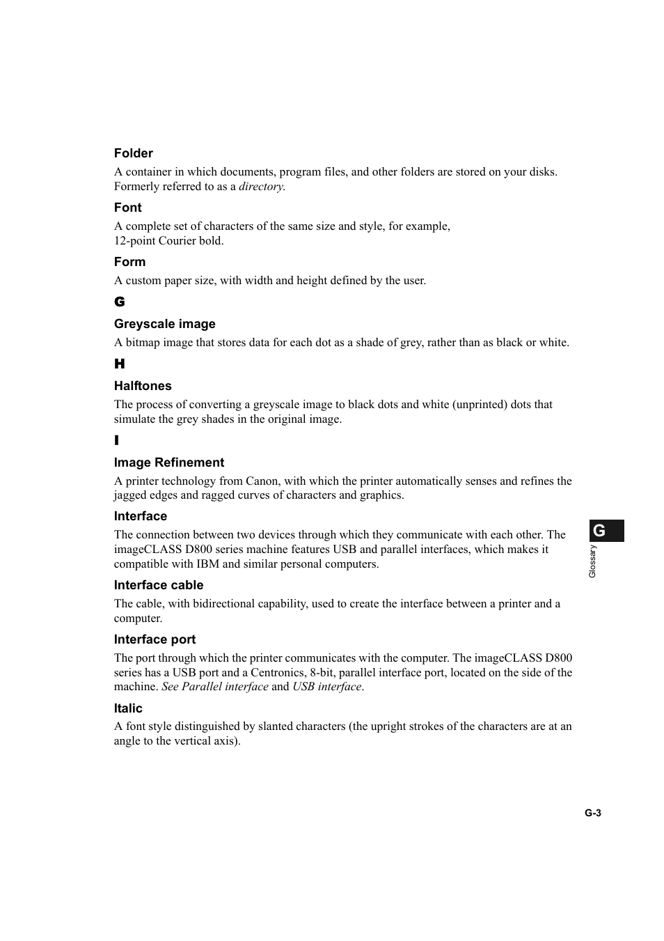 See interface port | Canon IMAGECLASS D800 User Manual | Page 111 / 120