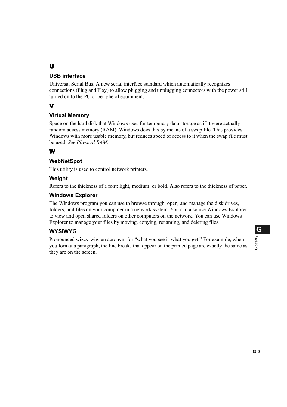 See virtual memory | Canon IMAGECLASS D800 User Manual | Page 117 / 120