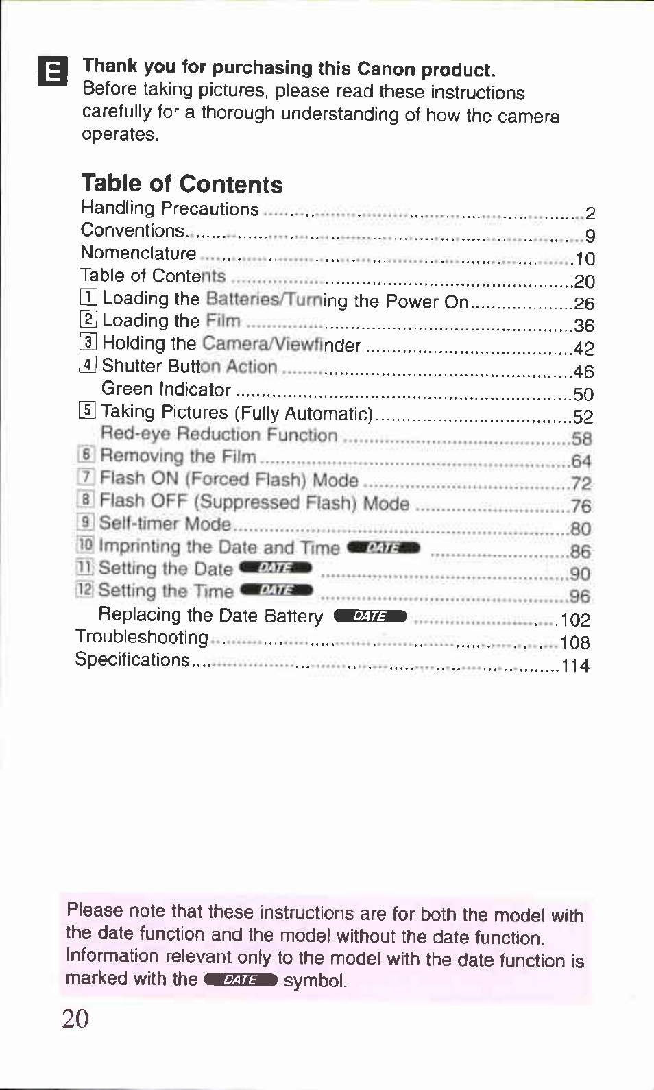 Canon BF-9S User Manual | Page 8 / 59