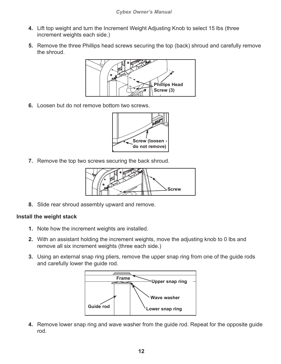 Cybex 11090 Eagle Abdominal User Manual | Page 12 / 32