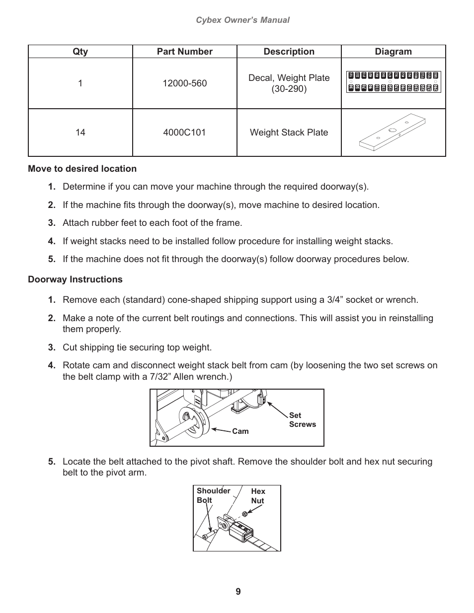 Cybex 11090 Eagle Abdominal User Manual | Page 9 / 32