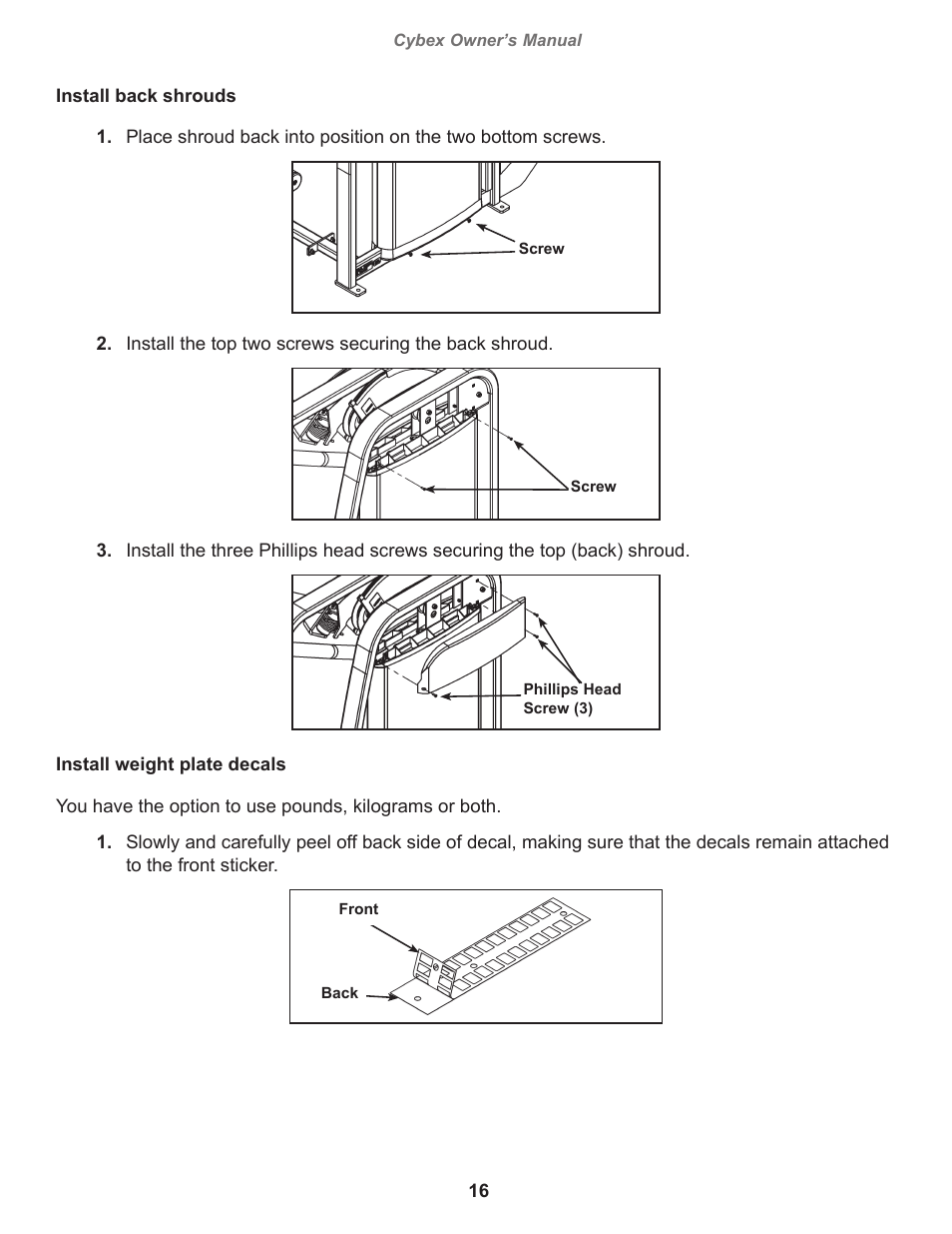 Cybex 11130 Eagle Lat Pull User Manual | Page 16 / 32