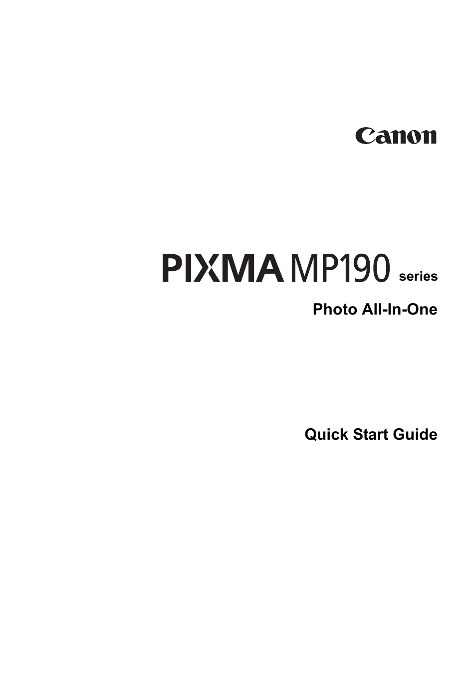 Canon MP 190 Pixma User Manual | Page 3 / 76