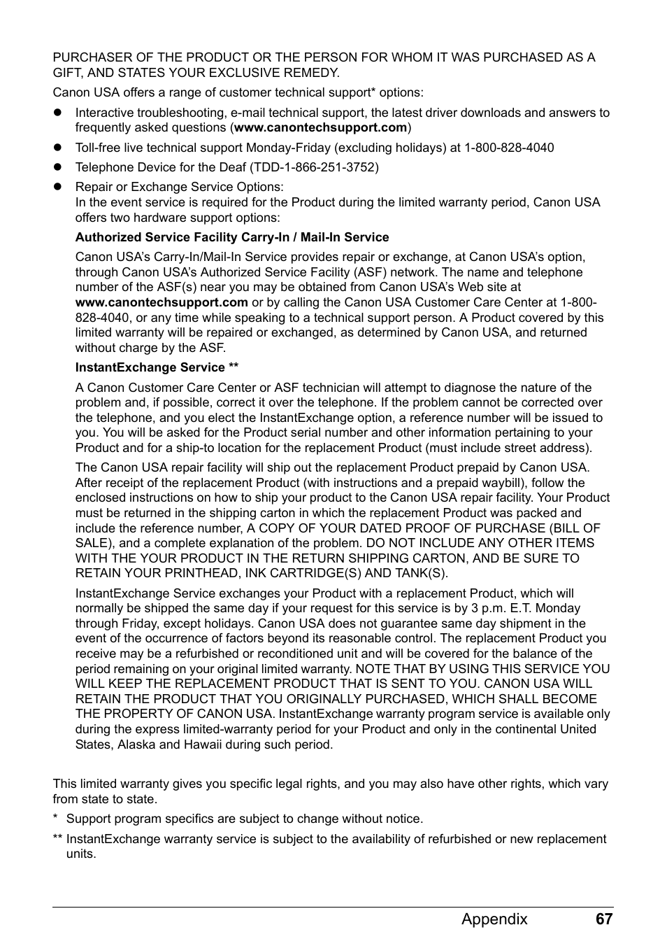 Canon MP 190 Pixma User Manual | Page 71 / 76