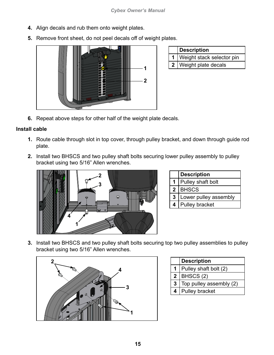 Cybex 20000 Eagle NX Chest Press User Manual | Page 15 / 30