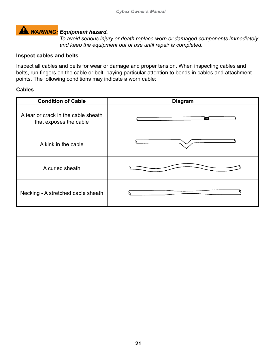 Cybex 20000 Eagle NX Chest Press User Manual | Page 21 / 30