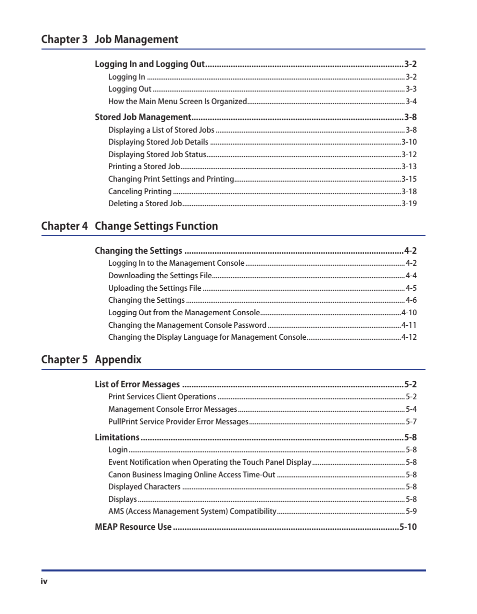 Canon Print Services Client 1 User Manual | Page 4 / 76