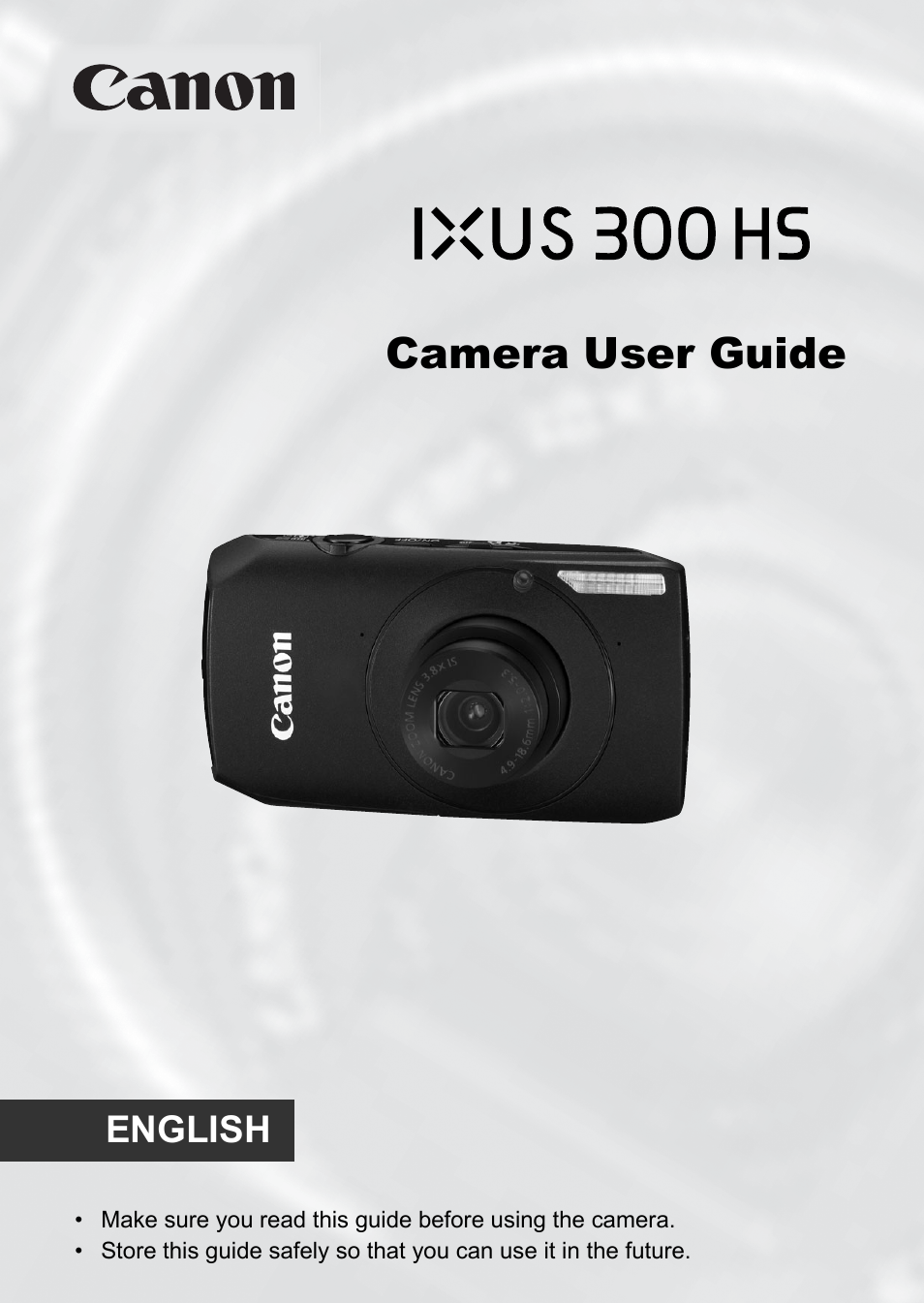 Canon 300 HS User Manual | 178 pages