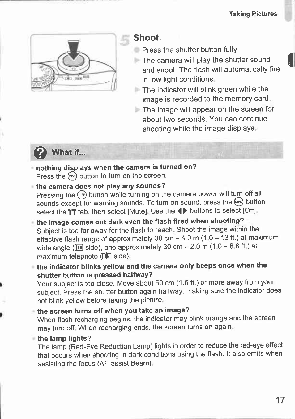 Shoot, What if | Canon A1000 IS User Manual | Page 10 / 18