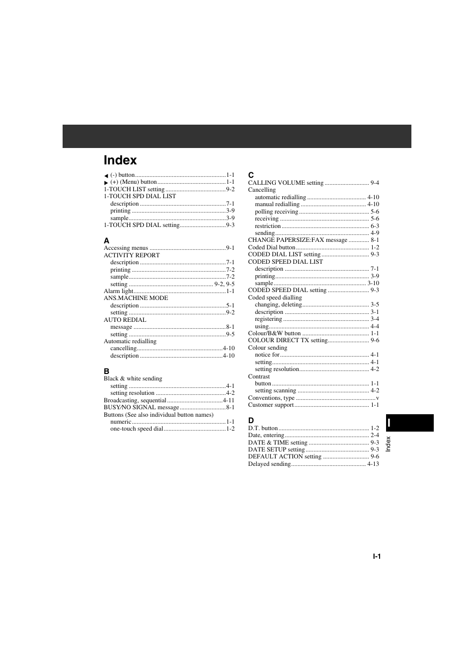 Index | Canon MPC600F/400 User Manual | Page 77 / 82