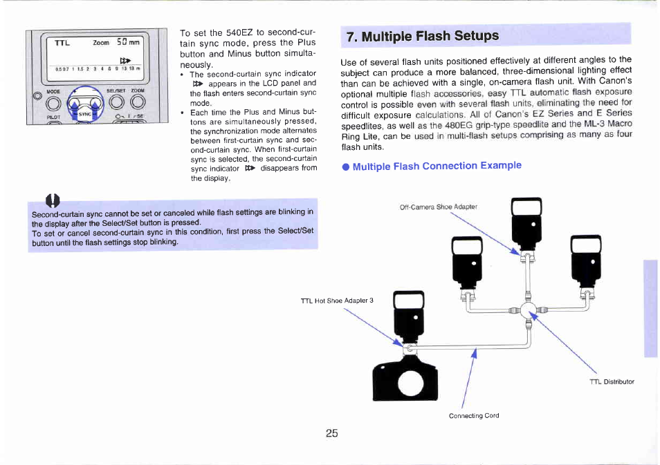 Manual exposure mode | Canon 540EZ User Manual | Page 25 / 58