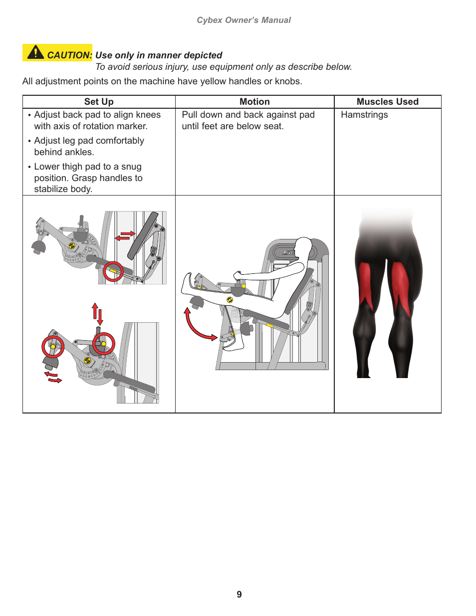 Cybex 20060 Eagle NX Medical Seated Leg Curl Eagle NX Medical User Manual | Page 9 / 20