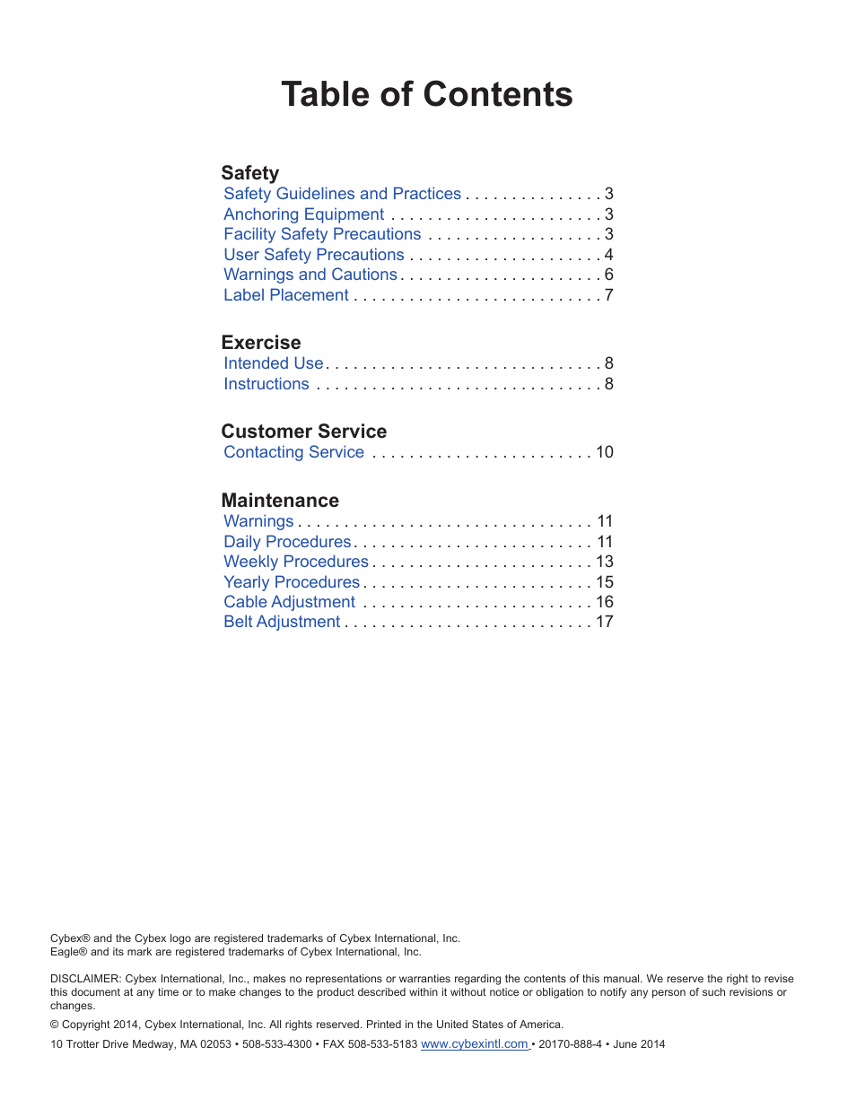 Cybex 20170 Eagle NX Medical Lat Glute Eagle NX Medical User Manual | Page 2 / 20