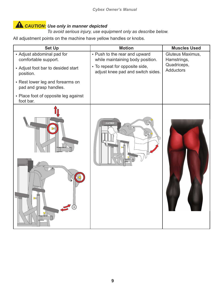 Cybex 20170 Eagle NX Medical Lat Glute Eagle NX Medical User Manual | Page 9 / 20