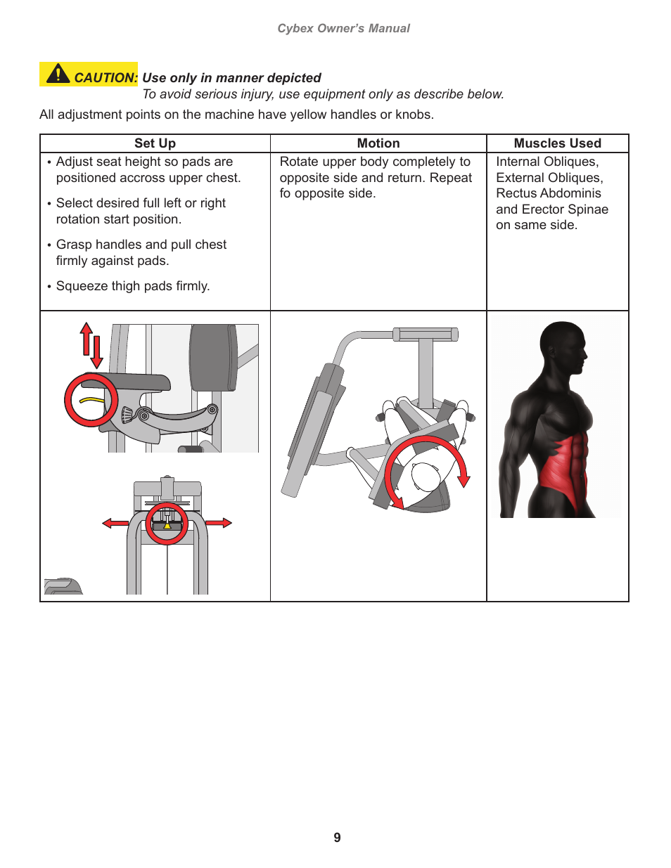 Cybex 20190 Eagle NX Medical Torso Eagle NX Medical User Manual | Page 9 / 20