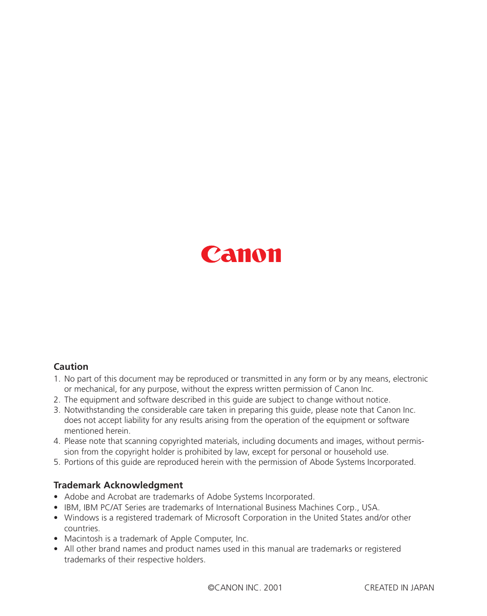 Canon FS 2720 U User Manual | Page 30 / 30