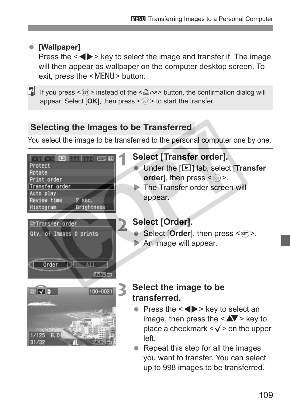 Canon EOS Rebel XTI User Manual | Page 109 / 180