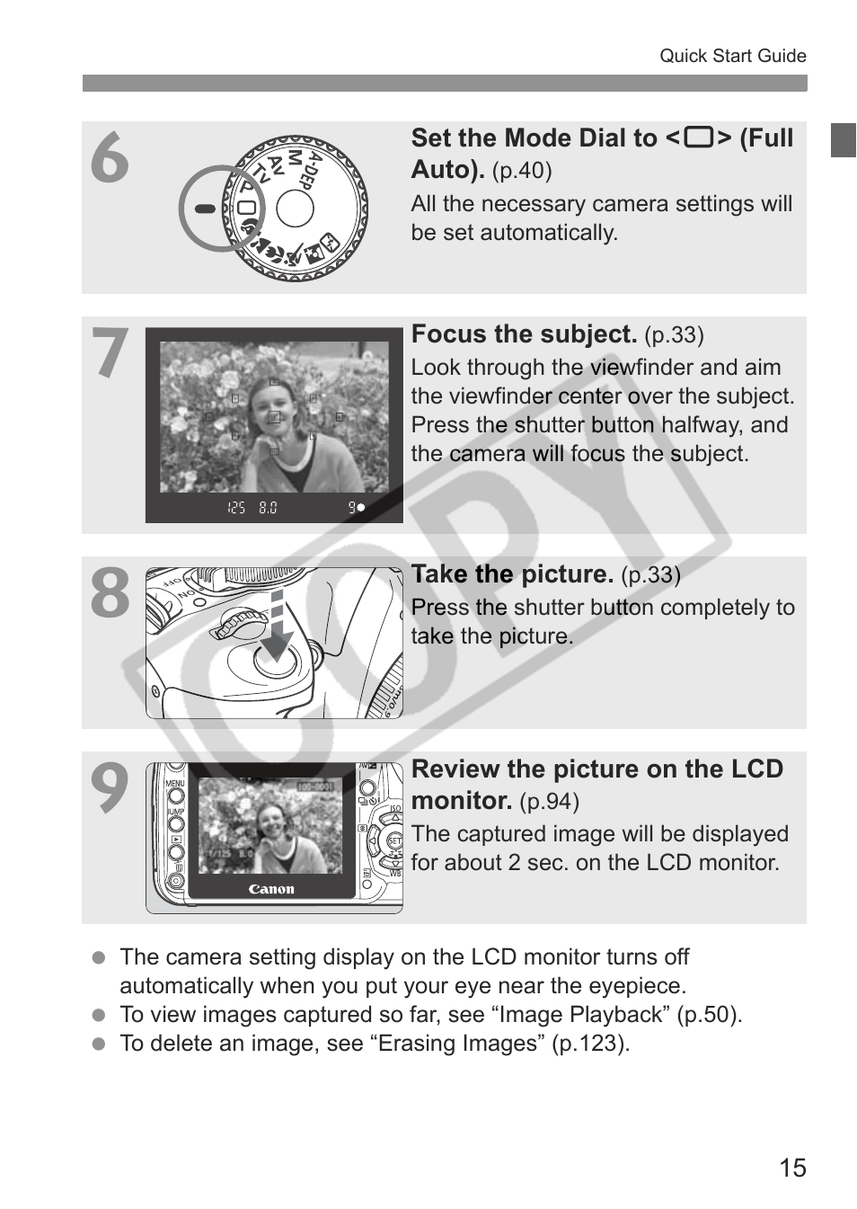 Canon EOS Rebel XTI User Manual | Page 15 / 180