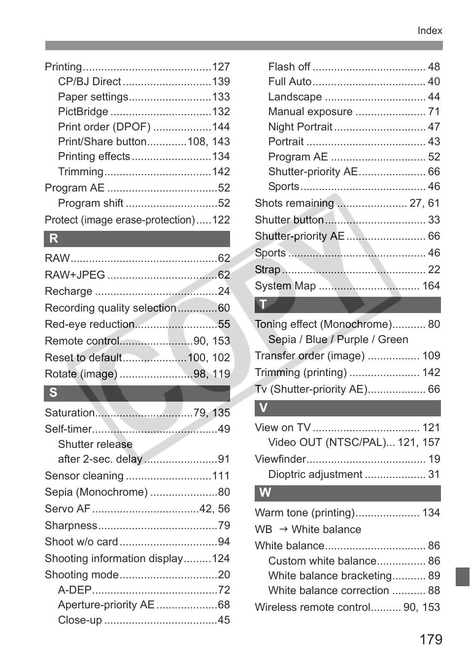 Canon EOS Rebel XTI User Manual | Page 179 / 180