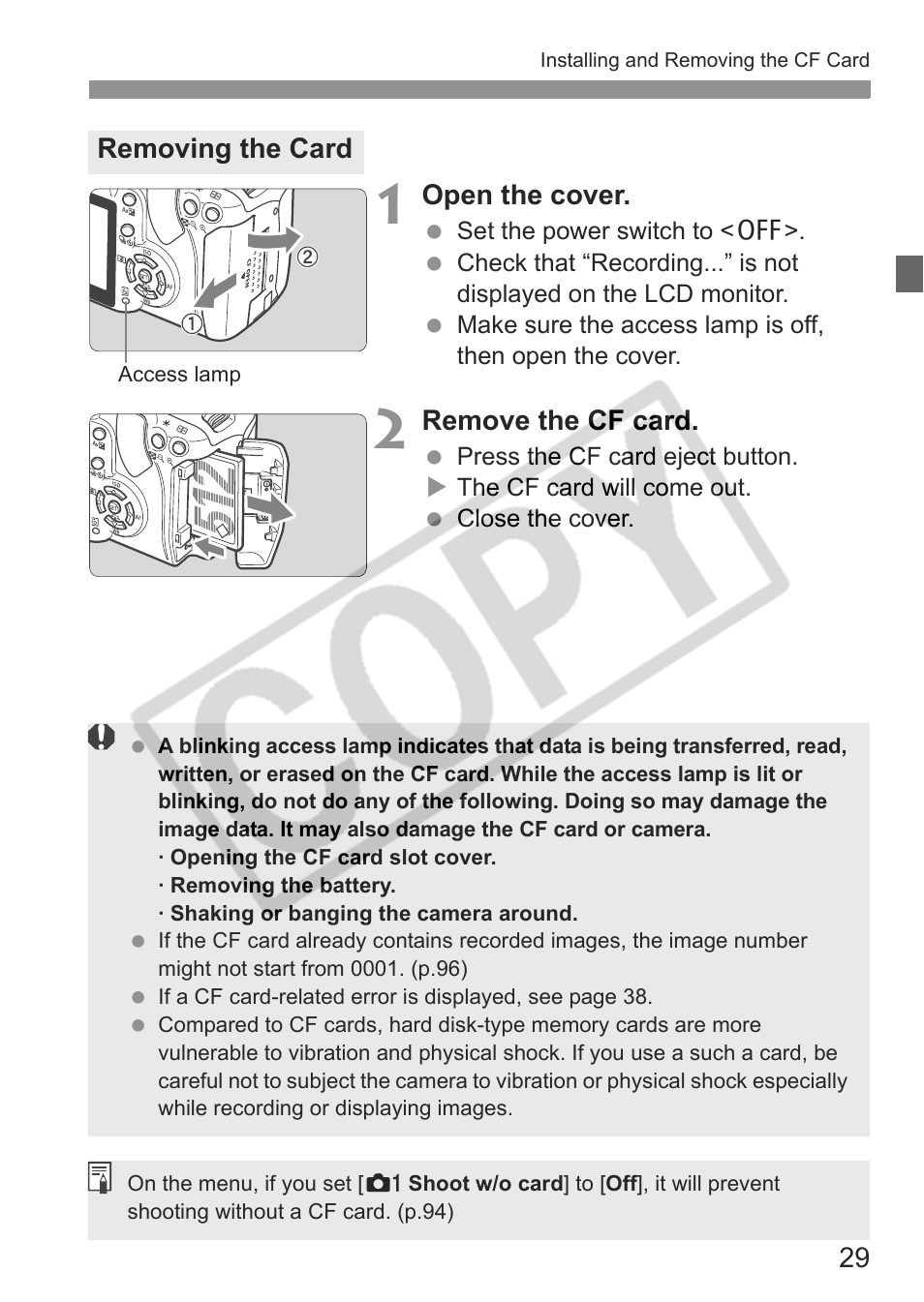 Canon EOS Rebel XTI User Manual | Page 29 / 180