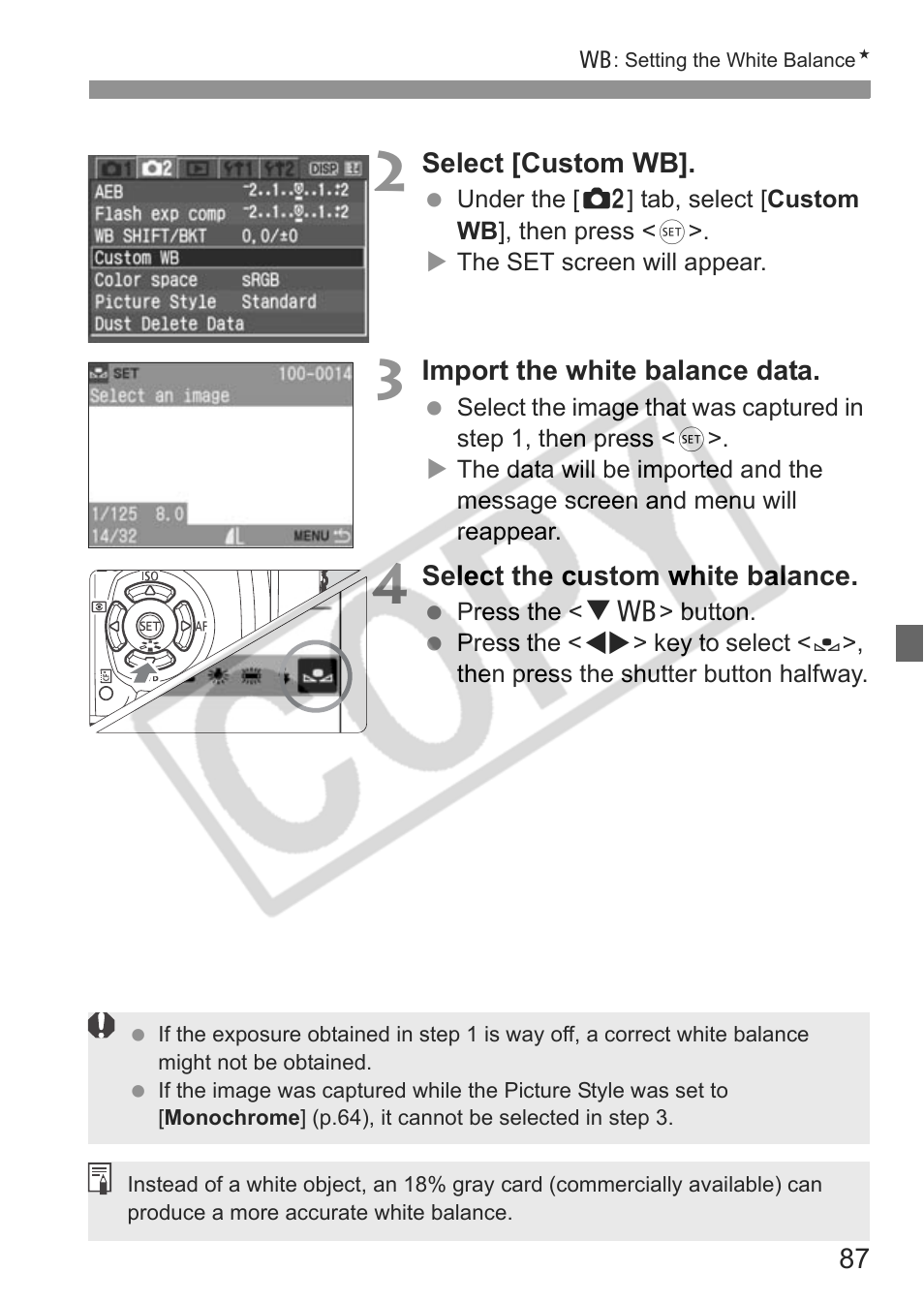 Canon EOS Rebel XTI User Manual | Page 87 / 180