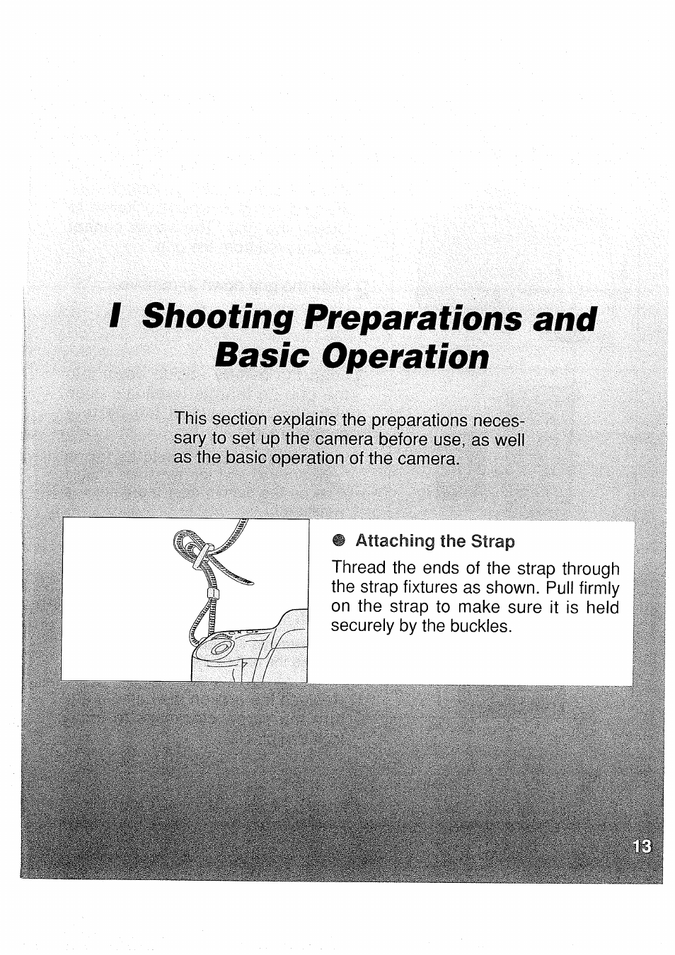I shooting preparations and basic operation | Canon EOS 1 N User Manual | Page 13 / 30