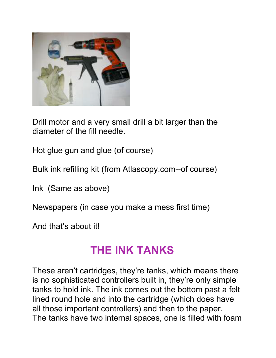 The ink tanks | Canon i 860 User Manual | Page 2 / 5