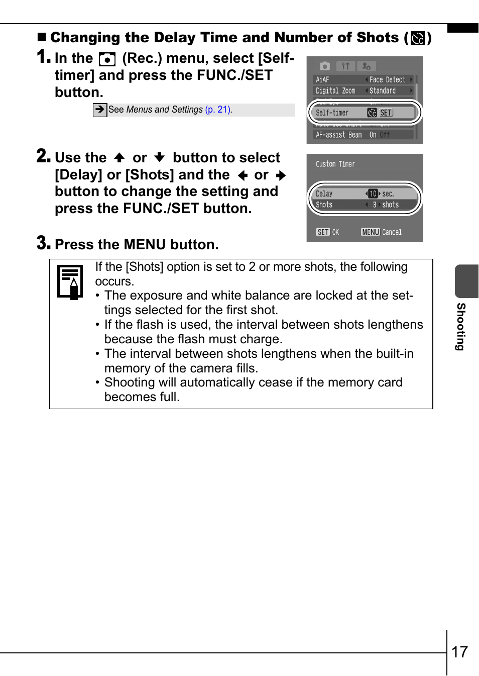Option, P. 17) | Canon 70 User Manual | Page 19 / 36