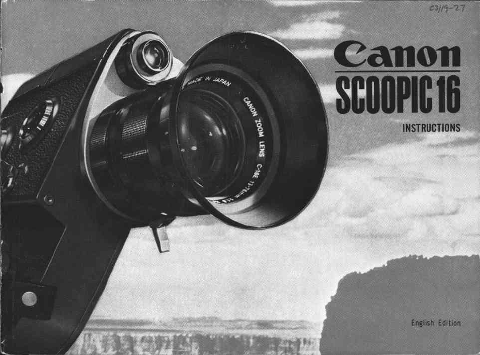 Canon SCOOPIC 16 User Manual | 67 pages