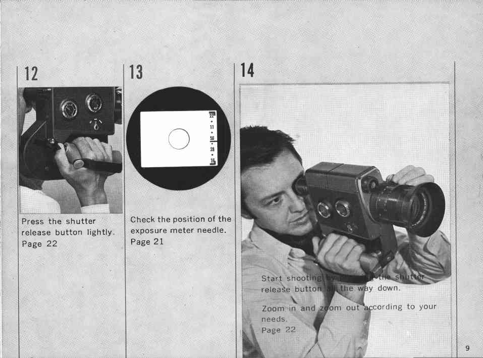 Procedures tor electric eye operation | Canon SCOOPIC 16 User Manual | Page 10 / 67