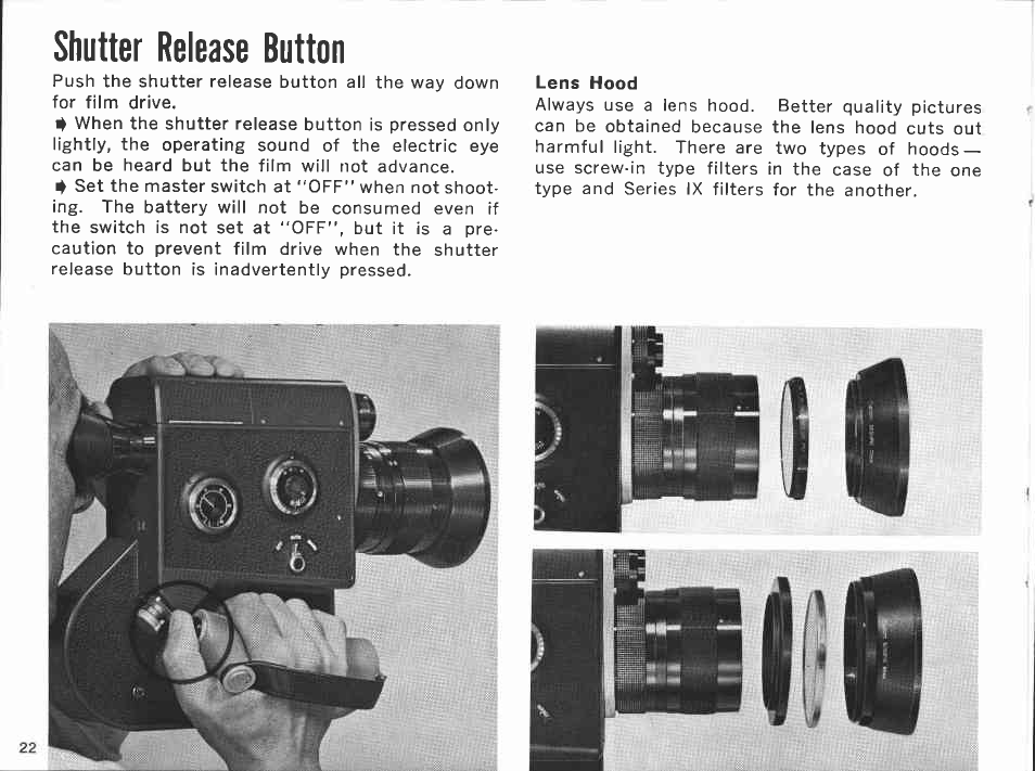 How to set the filming speed selector | Canon SCOOPIC 16 User Manual | Page 23 / 67