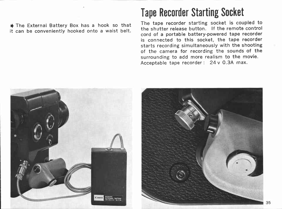 Shutter release button | Canon SCOOPIC 16 User Manual | Page 36 / 67