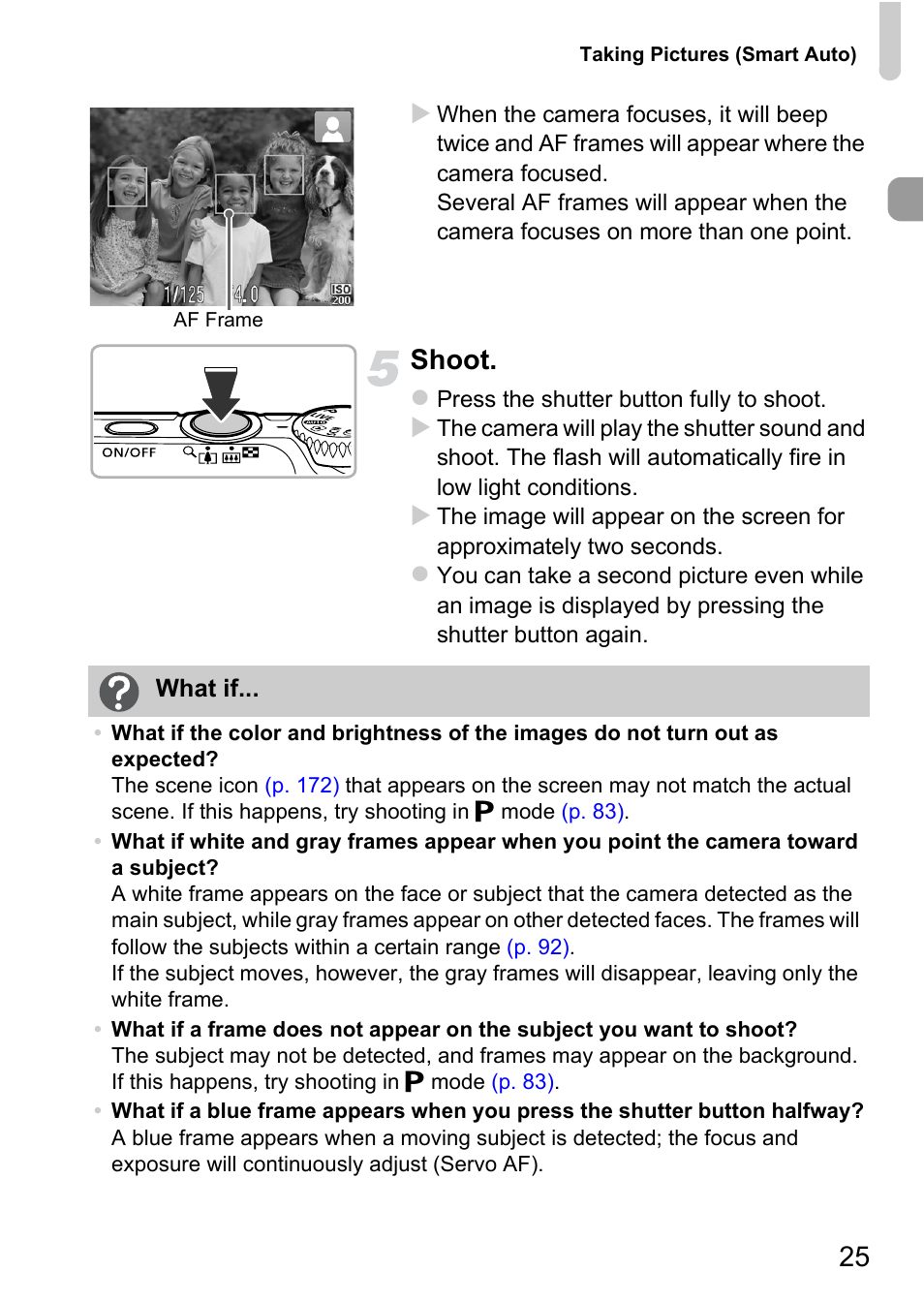 Shoot | Canon A2200 User Manual | Page 25 / 201