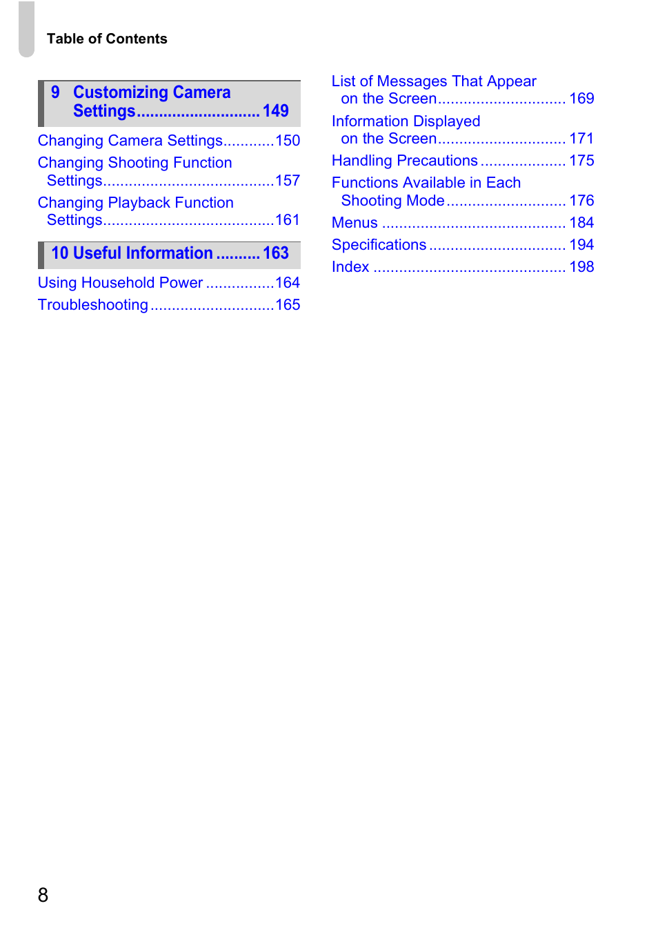 Canon A2200 User Manual | Page 8 / 201