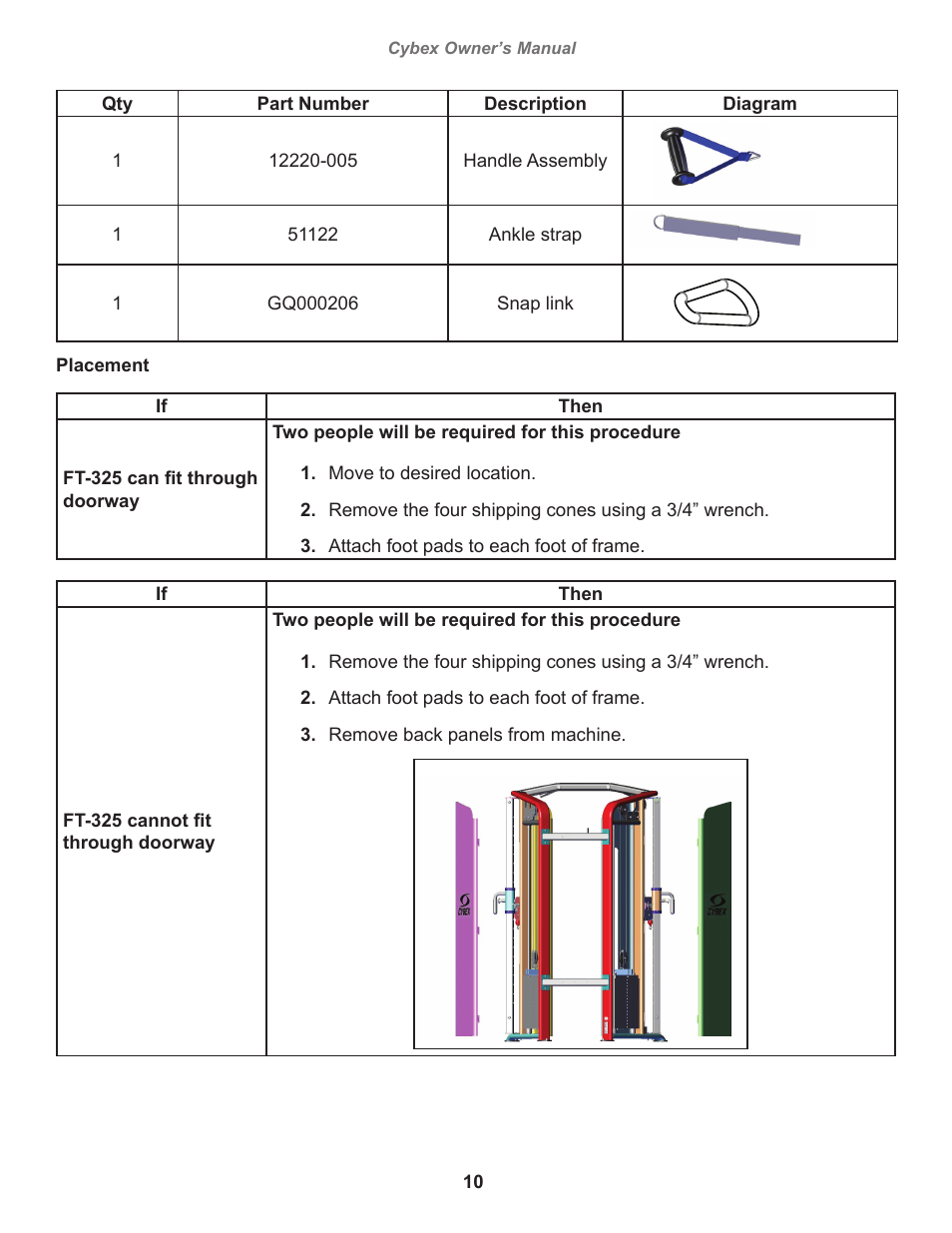 Cybex 18000-FT-325 Bravo User Manual | Page 10 / 30