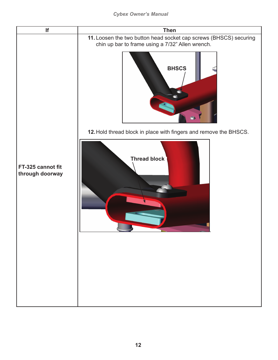 Cybex 18000-FT-325 Bravo User Manual | Page 12 / 30