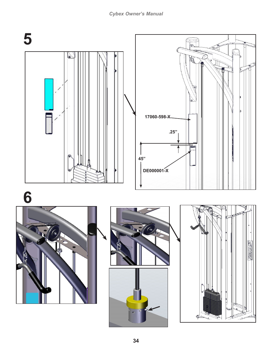 Cybex 17001 Jungle Gym User Manual | Page 34 / 70
