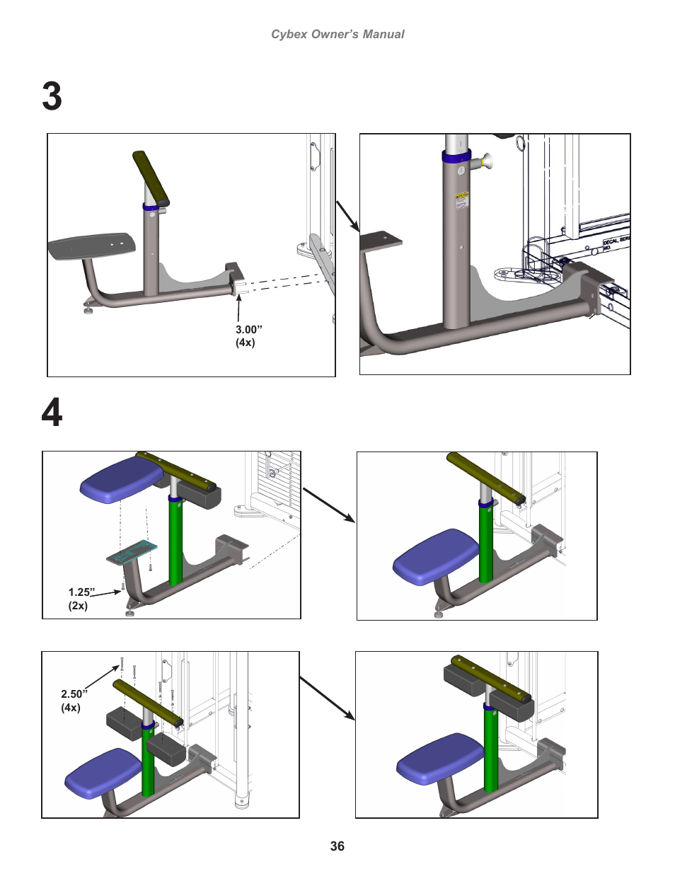 Cybex 17001 Jungle Gym User Manual | Page 36 / 70